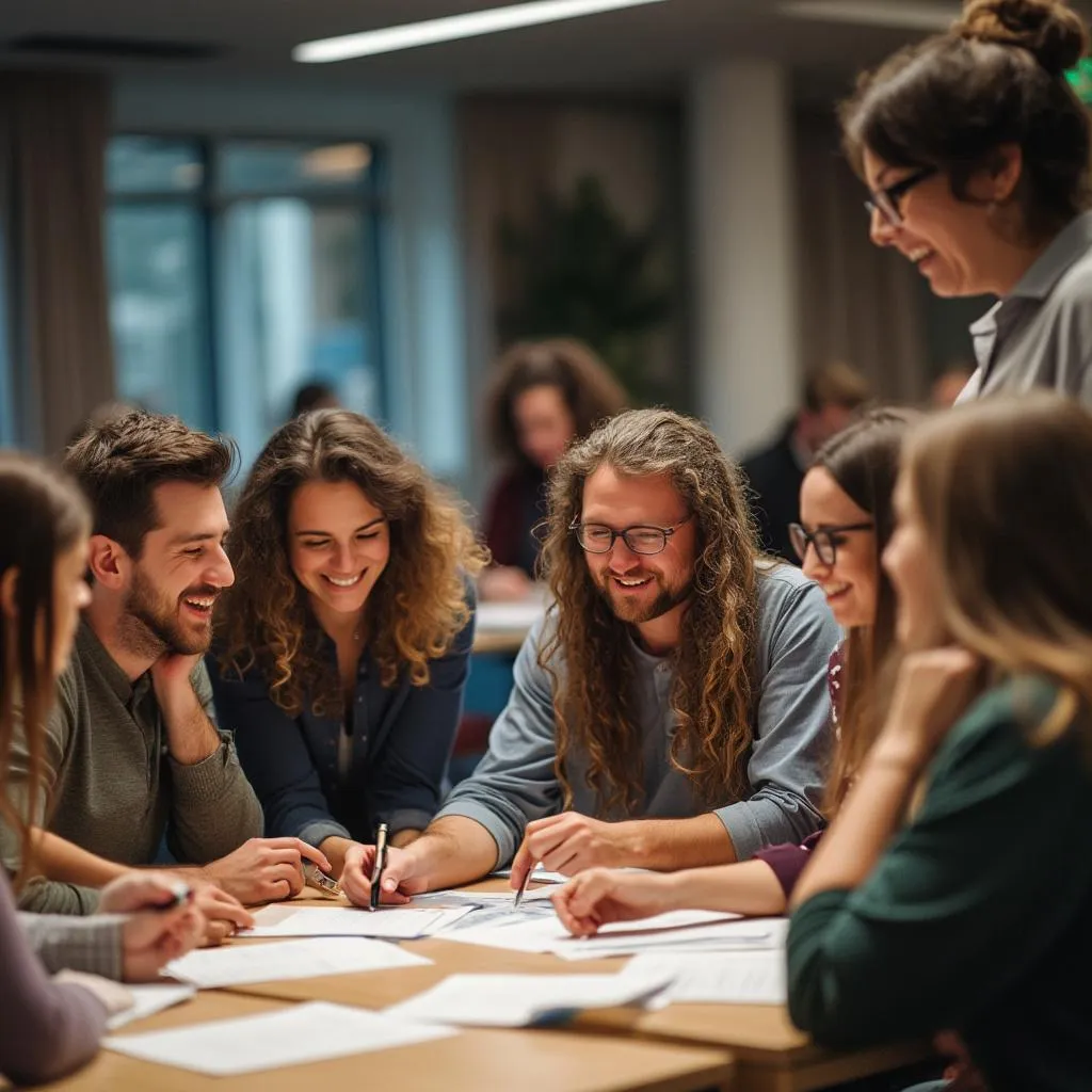 Atelier de groupe collaboratif et stimulant